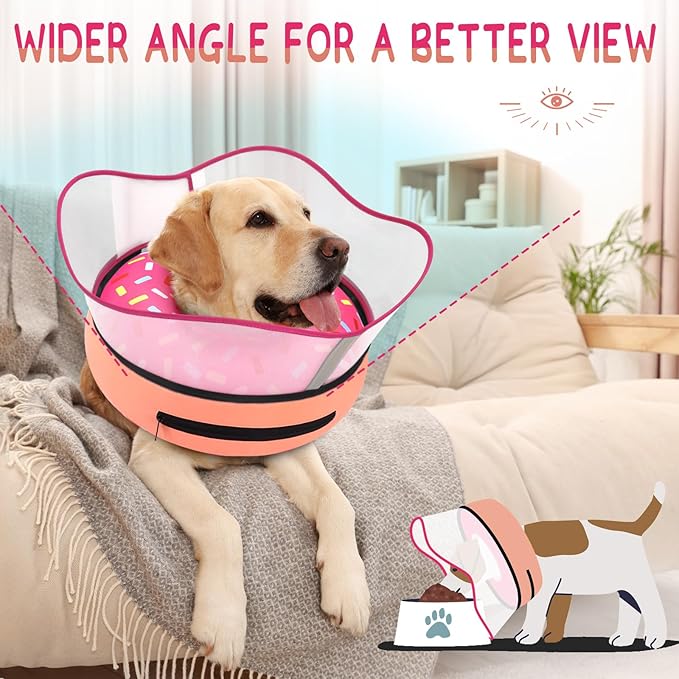 Supet Raised Inflatable Dog Cone Collar to Stop Licking, Soft Dog Cone - Image 4
