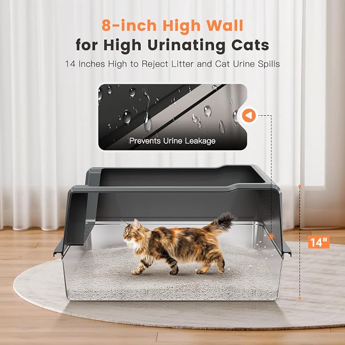 XXL Stainless Steel Cat Litter Box - Image 4