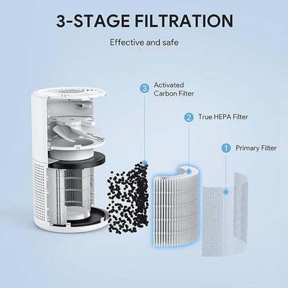 Air Purifiers for Bedroom, FULMINARE H13 True HEPA Air Filter, Quiet Air Cleaner - Image 3