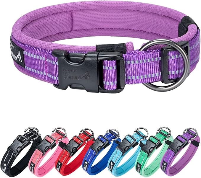 EXCELLENT ELITE SPANKER Reflective Dog Collar Classic Soft Padded Breathable by EXCELLENTELITESPANKER
