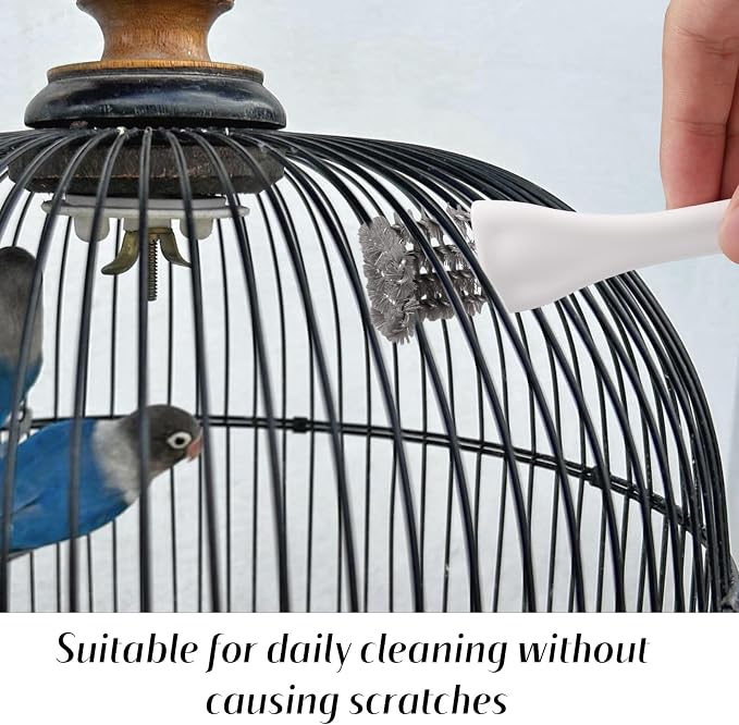 3pcs Bird Cage Brush Cleaner, Stainless Steel Bird Cleaning Brush Durable - Image 5
