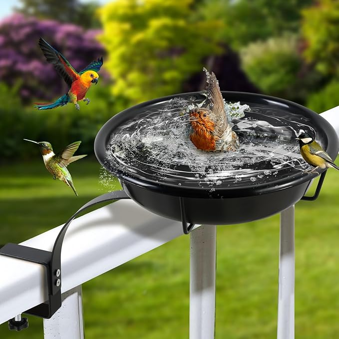 10.6-Inch Bowl Deck Mounted Bird Bath - Image 8