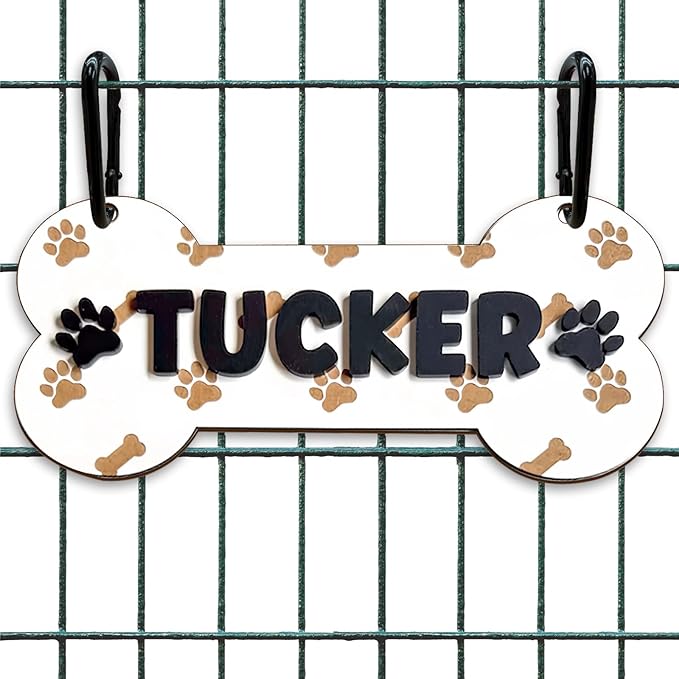 Personalized Dog Crate Sign Custom Dog Kennel Accessories Name Plate Doghouse by CustomYourMemories