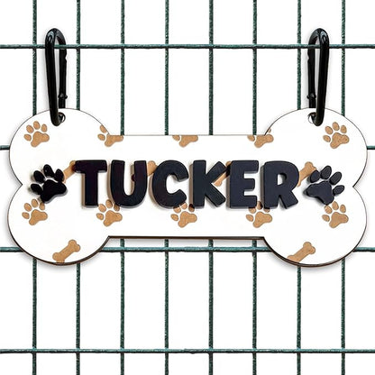 Personalized Dog Crate Sign Custom Dog Kennel Accessories Name Plate Doghouse by CustomYourMemories