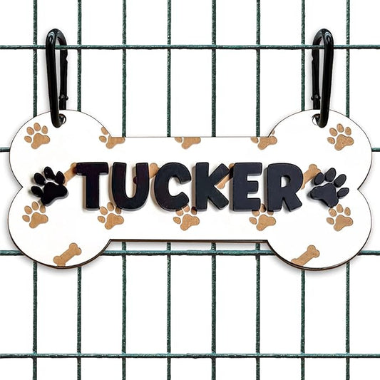 Personalized Dog Crate Sign Custom Dog Kennel Accessories Name Plate Doghouse by CustomYourMemories