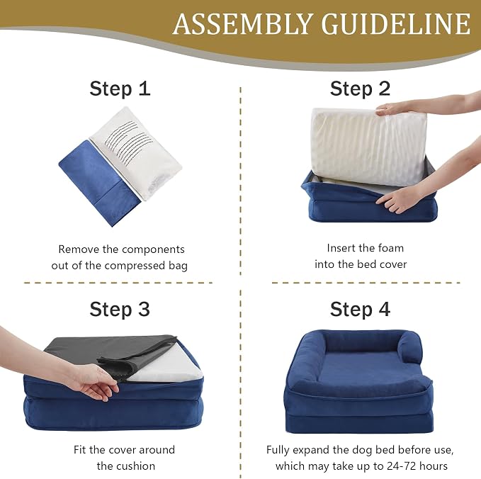 Bedfolks Orthopedic Dog Bed, Waterproof Dog Sofa Bed - Image 6