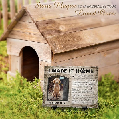 Personalized Polychromatic Rock Plaque: 'I Made It Home' - Image 6