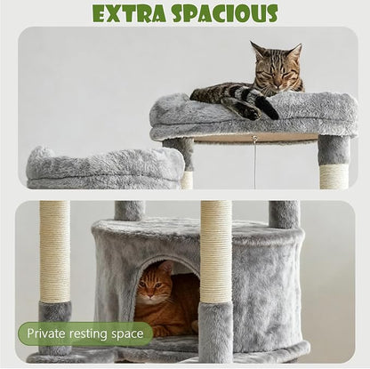 78.8" Large Cat Tree Tower for Indoor Kitties, Sisal Scratching Posts, Hammock - Image 2