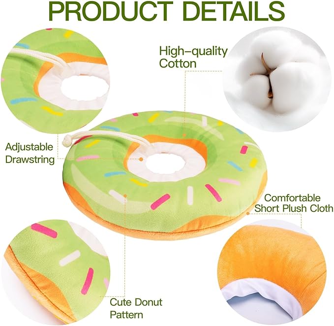 Cat Cone Collar Soft, Cute Cat Donut Collar After Surgery, Adjustable Kitten - Image 5