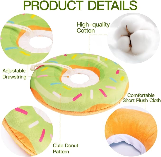 Cat Cone Collar Soft, Cute Cat Donut Collar After Surgery, Adjustable Kitten - Image 5