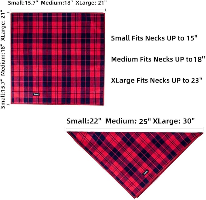 Small Dog Bandanas -5PCS Birthday Gift Puppy Bandana Vibrant Color Plaid - Image 2