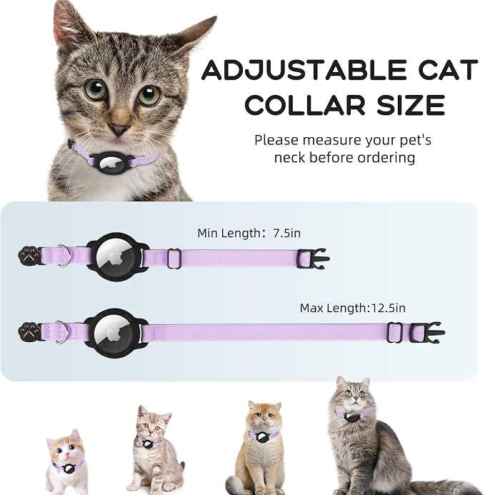 AirTag Cat Collars, Stretchy Collar - Image 4