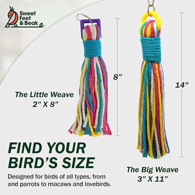 Sweet Feet and Beak Platinum Tweeter Weave Bird Toys - Image 2