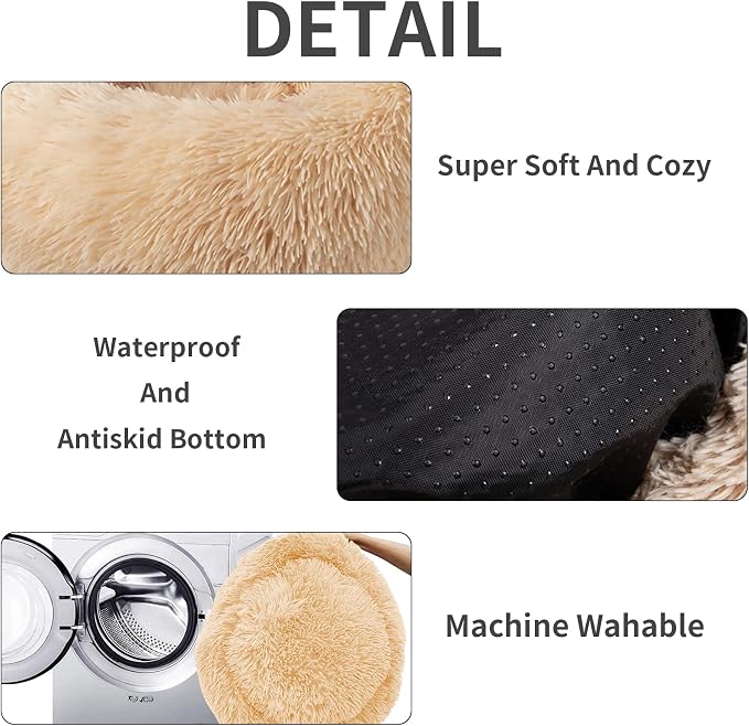 Nisrada Cat Beds for Indoor Cats, 24 Inch Dog Bed for Small Melium Large Dogs - Image 2