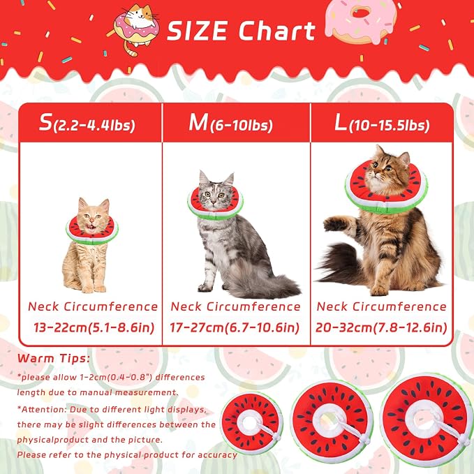 Cat Cone Collar Soft, Adjustable Cat Recovery Collars Kitten Cones to Stop - Image 2