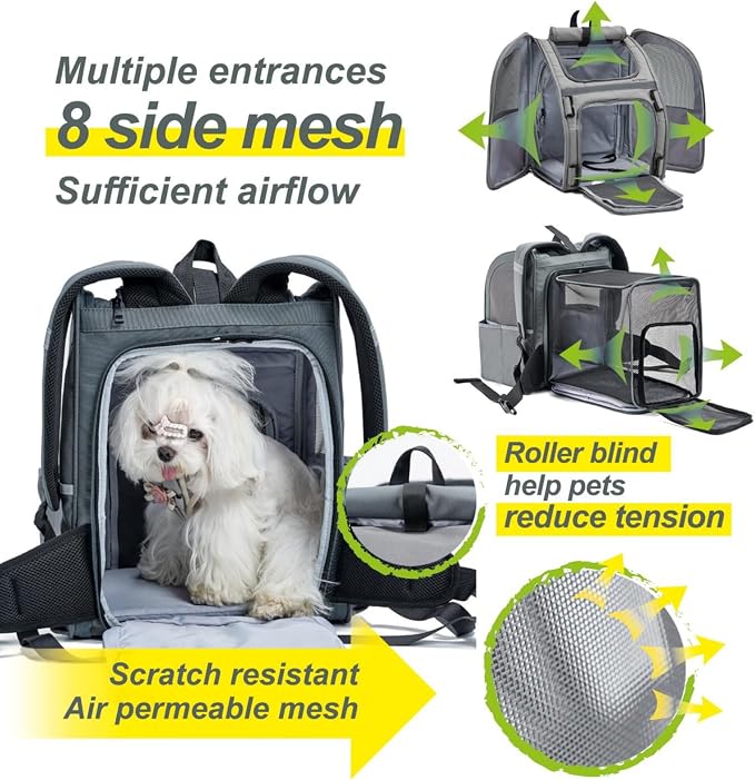 Expandable Pet Carrier, Airline-Approved Foldable and Detachable Backpack - Image 4