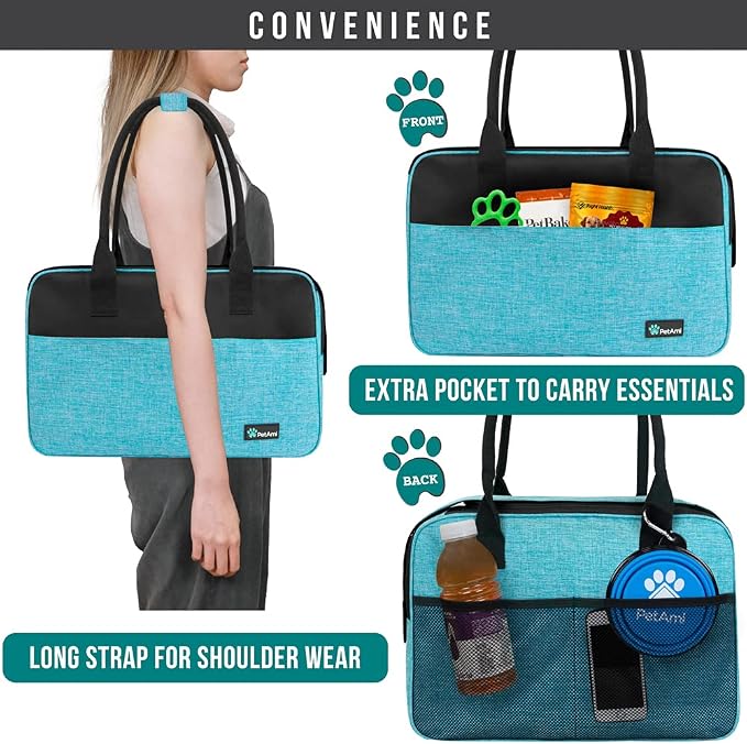 PetAmi Dog Purse Carrier for Small Dogs, Airline Approved Soft Sided Pet Carrier - Image 6