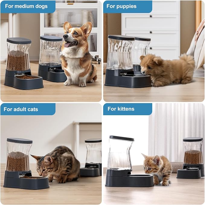 Gardner Pet Automatic Dog Water Dispenser Gravity Stainless Steel Waterer & - Image 7