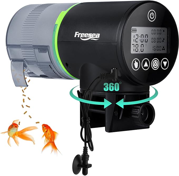 FREESEA Aquarium Automatic Fish Feeder: Programmable Auto Food Dispenser by FREESEA