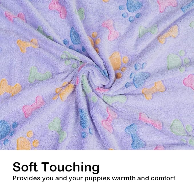 Dono 1 Pack 3 Dog Blankets, Soft Fluffy Fleece Pet Blanket Warm Sleep Mat Paw - Image 6
