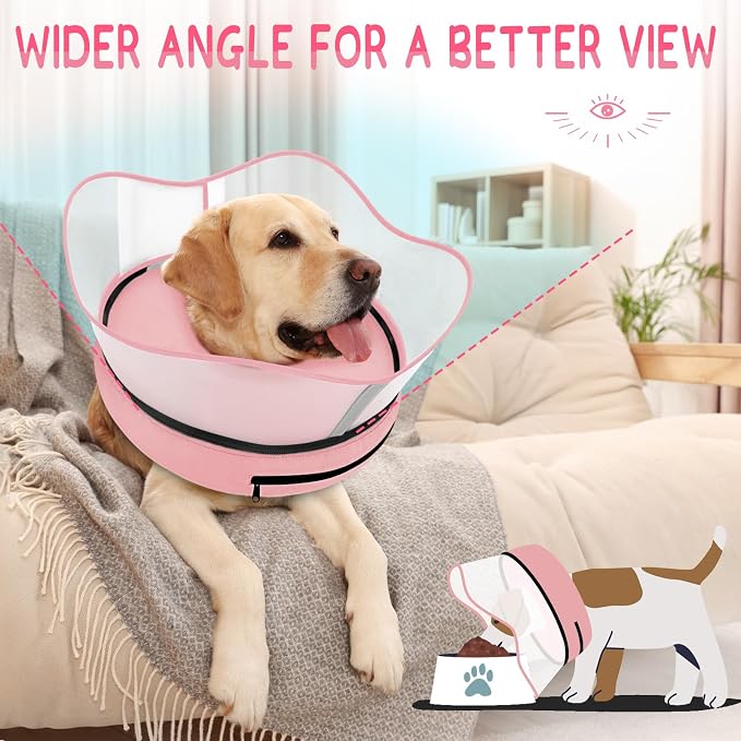 Supet Raised Inflatable Dog Cone Collar to Stop Licking, Soft Dog Cone - Image 5