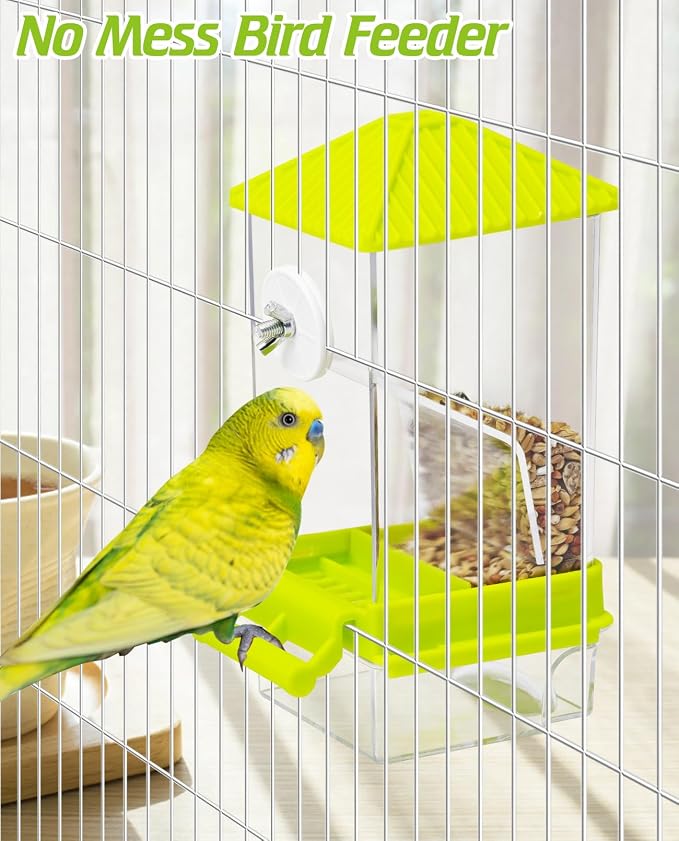 BNOSDM No Mess Automatic Bird Feeder Anti-Splash Bird Feeder Acrylic - Image 5