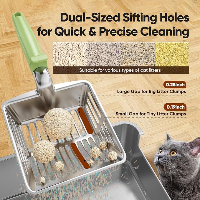 Metal Cat Litter Scoop, Large Cat Scooper - Image 3