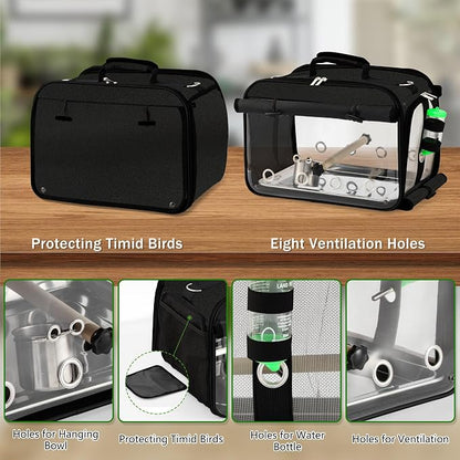Suertree Bird Carrier Airline Approved, Bird Travel Cage - Image 5