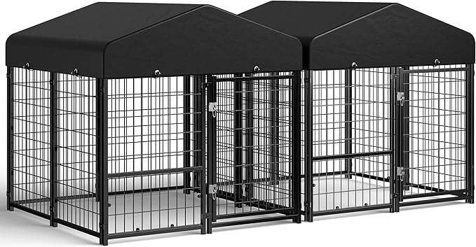 Sino Luban 2PCS Outdoor Dog Kennel Outside Run by SINOLUBAN