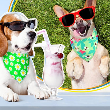 Eccliy 30 Pack Summer Flower Dog Bandanas Bulk Soft Triangle Dog Scarfs - Image 4