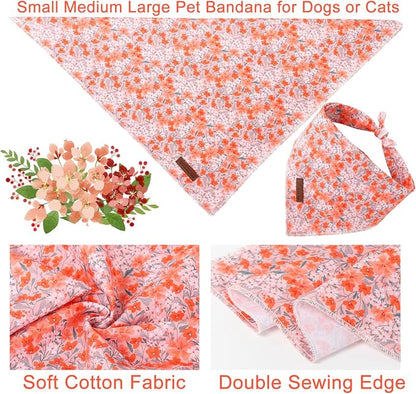 Summer Dog Bandana, UP URARA PUP Orange Bandana - Image 2