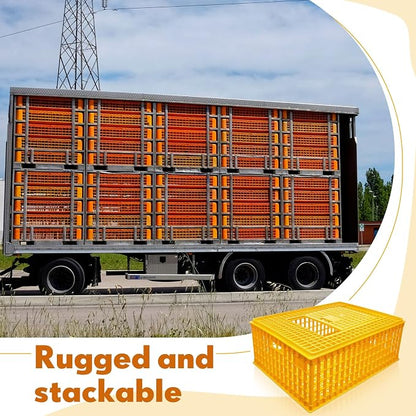 Sintuff Poultry Carrier Crate Plastic Chicken Transport Cage Bird Carriers - Image 7