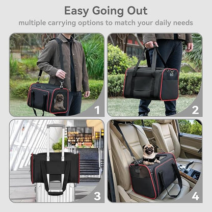 Petsfit Expandable Dog Carrier Large Cat Carrier, Soft-Sided Portable - Image 3