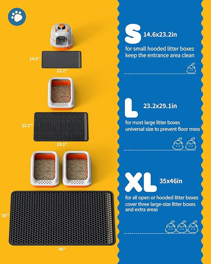 Cat Litter Mat - 23.2'' x 29.1'' Large Litter Trapping Mat, Waterproof - Image 6