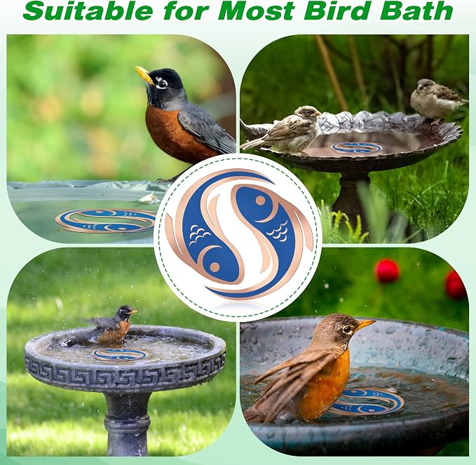 Saillong 2 Pack Bird Bath Copper Disk, Reinforced 99.99% Pure Copper Bird Bath - Image 8