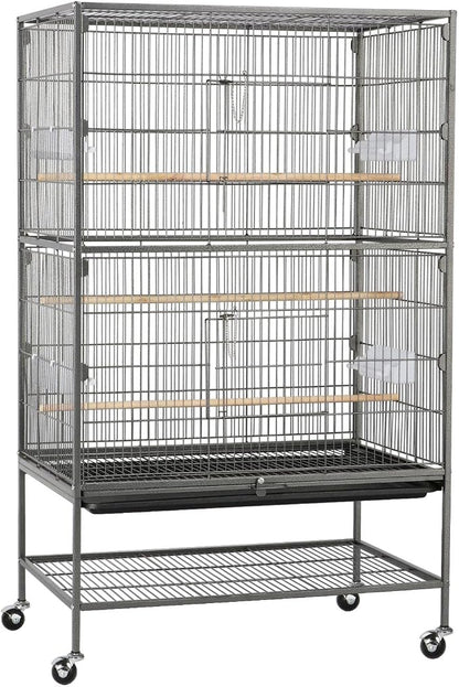 Topeakmart Wrought Iron Large Flight Parrot Bird Cage by Topeakmart