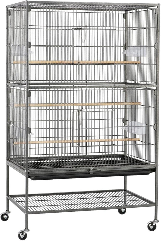 Topeakmart Wrought Iron Large Flight Parrot Bird Cage by Topeakmart
