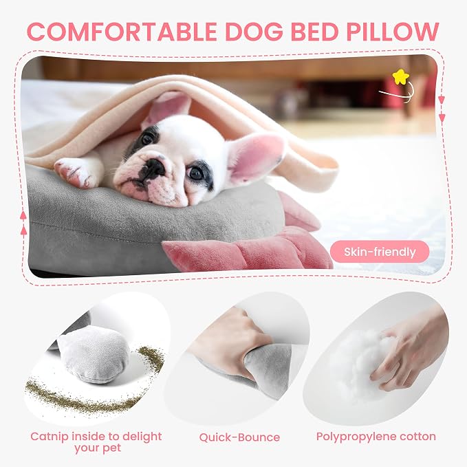 Dog Pillow - Soft Neck Pillows for Dogs, Washable Dog Calming Pillow for Better - Image 8