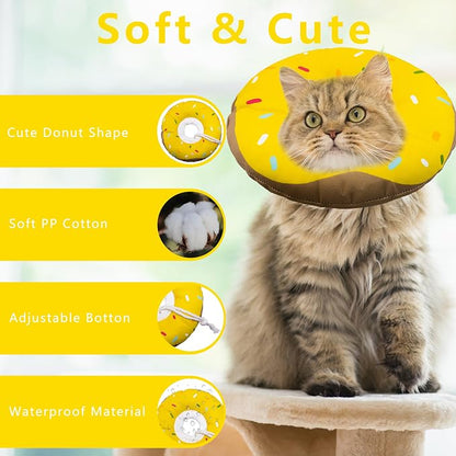 Cat Cone Collar Soft, Adjustable Cat Recovery Collar Kitten Cones to Stop - Image 3