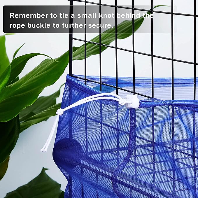 Shappy Large Bird Cage Seed Catcher, Bird Cage Cover Net Skirt Guard, - Image 3
