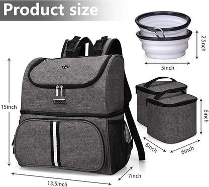 BAGLHER Pet Travel Bag, Double-Layer Pet Supplies Backpack, Pet Travel Backpack - Image 4