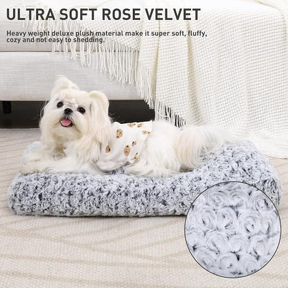 KSIIA Washable Dog Bed Deluxe Plush Dog Crate Beds Comfy Kennel Pad Anti-Slip - Image 2