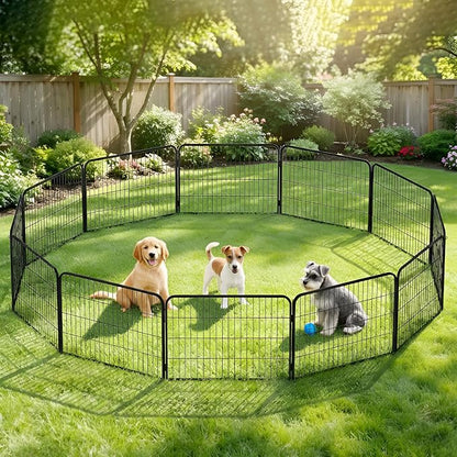 BestPet Dog Playpen 24 Inch 12 Panels Heavy Duty Metal Pet Exercise Pen Without - Image 2