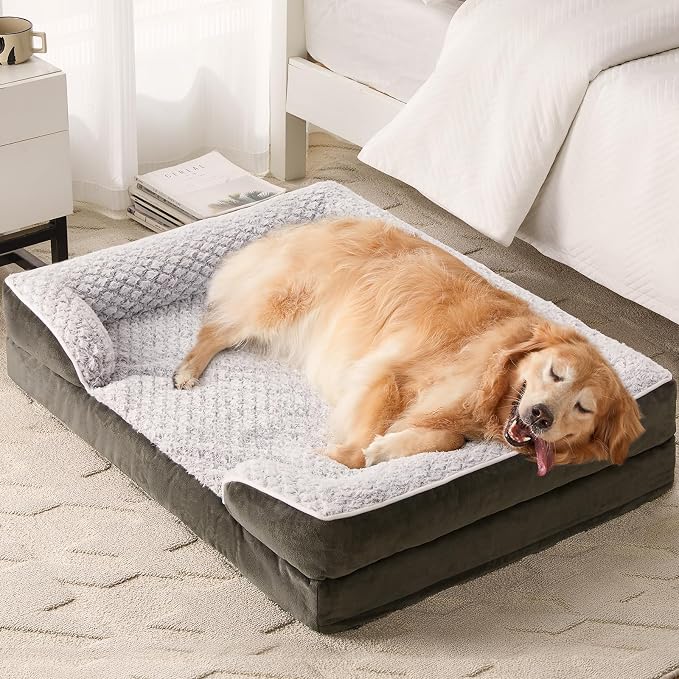 Orthopedic Dog Bed for Extra Large Dogs, Egg Crate Foam Bed for Extra Large Dogs by LEXTRO