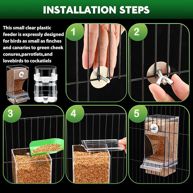 Yaomiao 8 Pcs No Mess Small Bird Feeders - Image 7