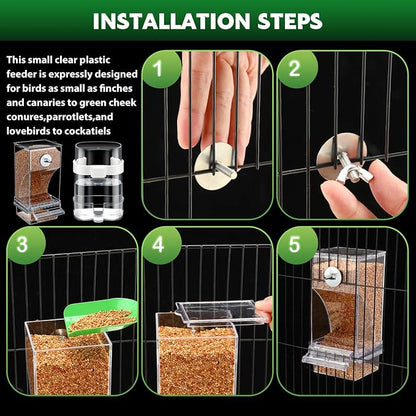 Yaomiao 8 Pcs No Mess Small Bird Feeders - Image 7