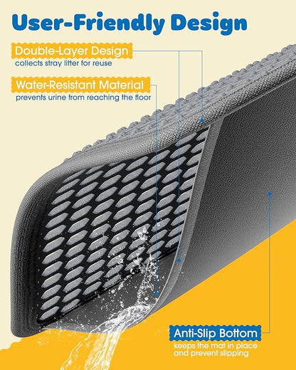 Cat Litter Mat - 23.2'' x 29.1'' Large Litter Trapping Mat, Waterproof - Image 5