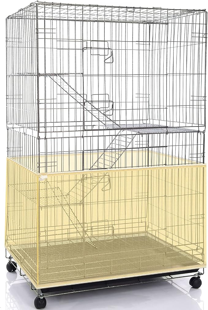 Shappy Large Bird Cage Seed Catcher, Bird Cage Cover Net Skirt Guard, by Shappy