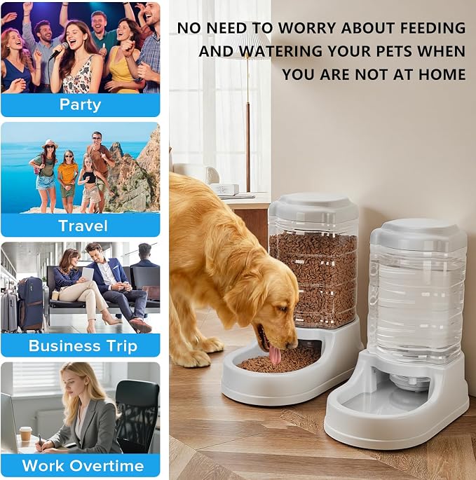 Kenond 9.5L Dog Feeders and Water Bowl Set - Image 6