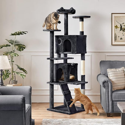 Yaheetech Larget Cat Tree, 80in Multi-Level Cat Tower - Image 2